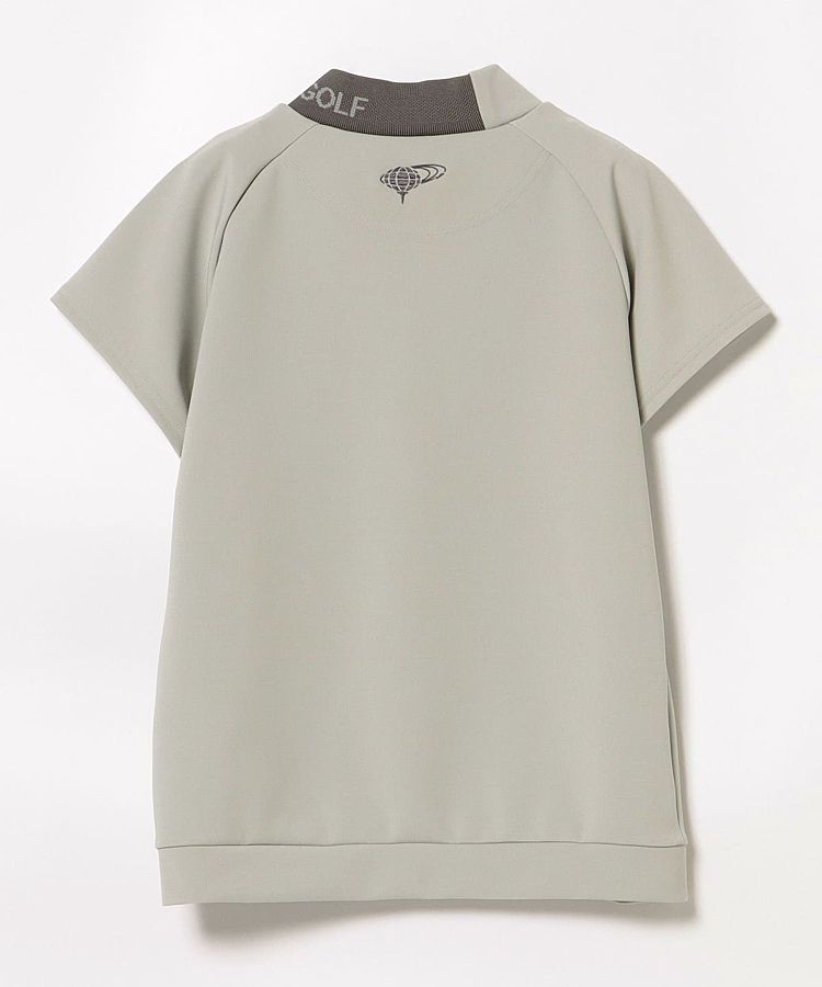 ★美品★BEAMS　GOLF　リブネック切替ダンボール半袖ラグランカットソ　L ☆美品☆BEAMS GOLF リブネック切替ダンボール半袖ラグラン