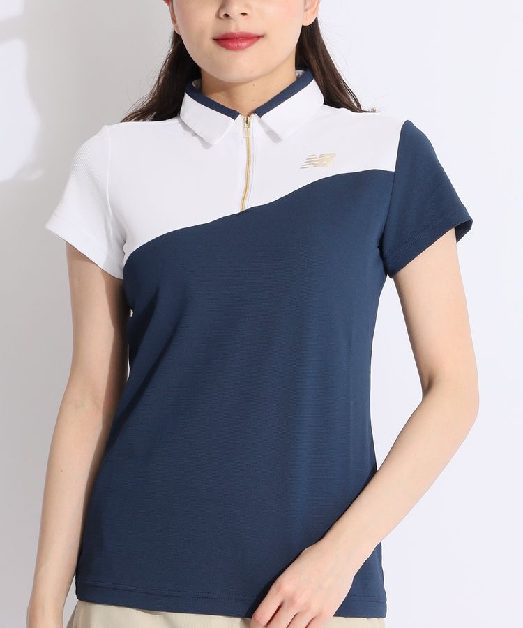新品 ニューバランス ゴルフ 半袖トップス NB ニューバランスゴルフ NB 【ストレッチ】ハーフジップ半袖プル