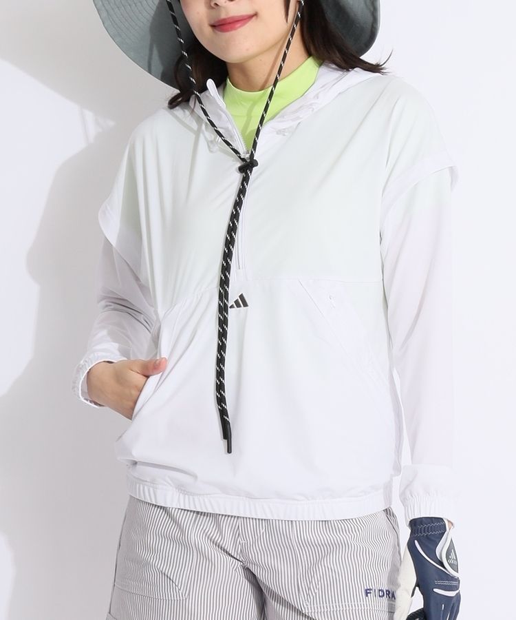 アディダスゴルフ AG 【軽量ストレッチ】レイヤード風ハーフジップ