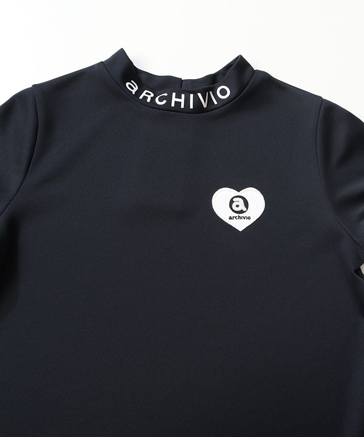 アルチビオ AR 【吸汗速乾UV】ハートワッペンモックネック半袖