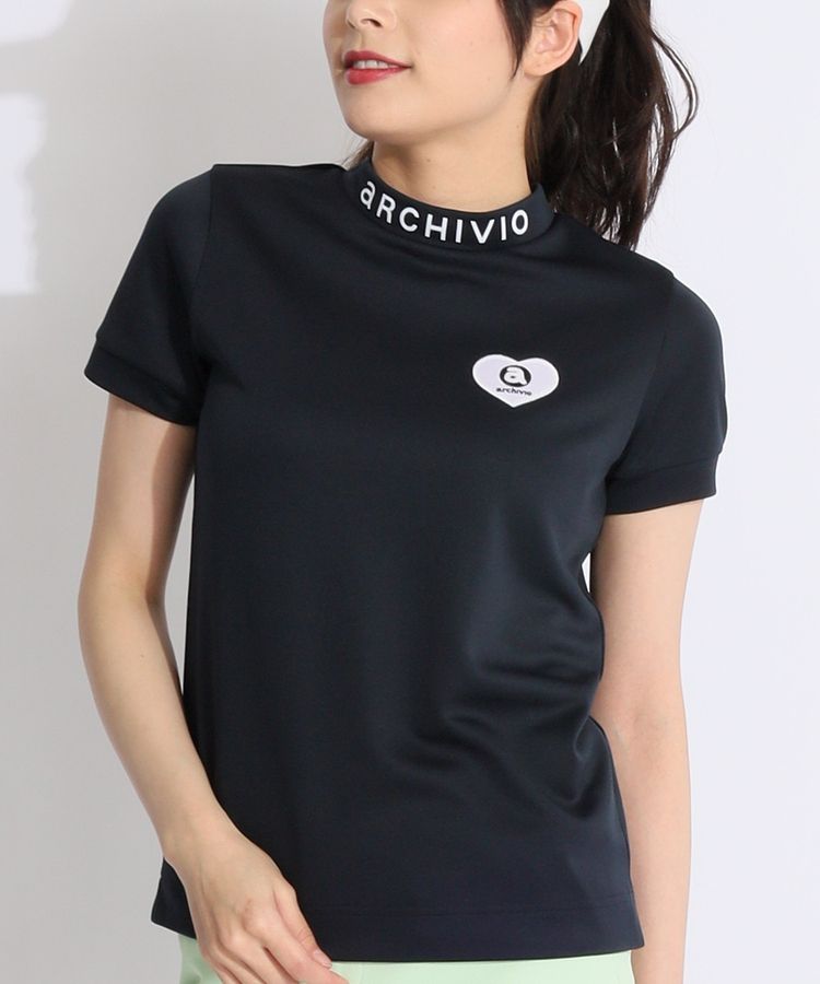 アルチビオ AR 【吸汗速乾UV】ハートワッペンモックネック半袖