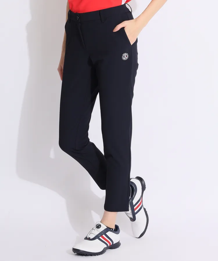 新品 パーリーゲイツ 半袖モックネック ボーダー ブラック Mサイズ（4） KAZEメッシュ半袖モックネックカットソー ＜ロゴボーダー柄