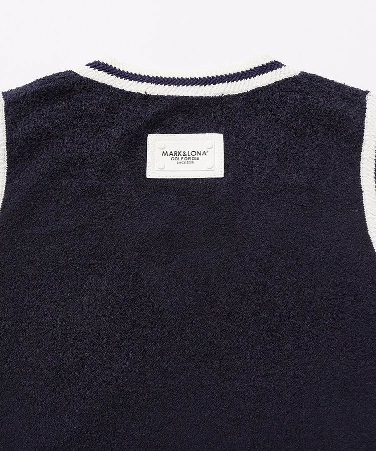 MARK & LONA ネイビー Vネックベスト 36