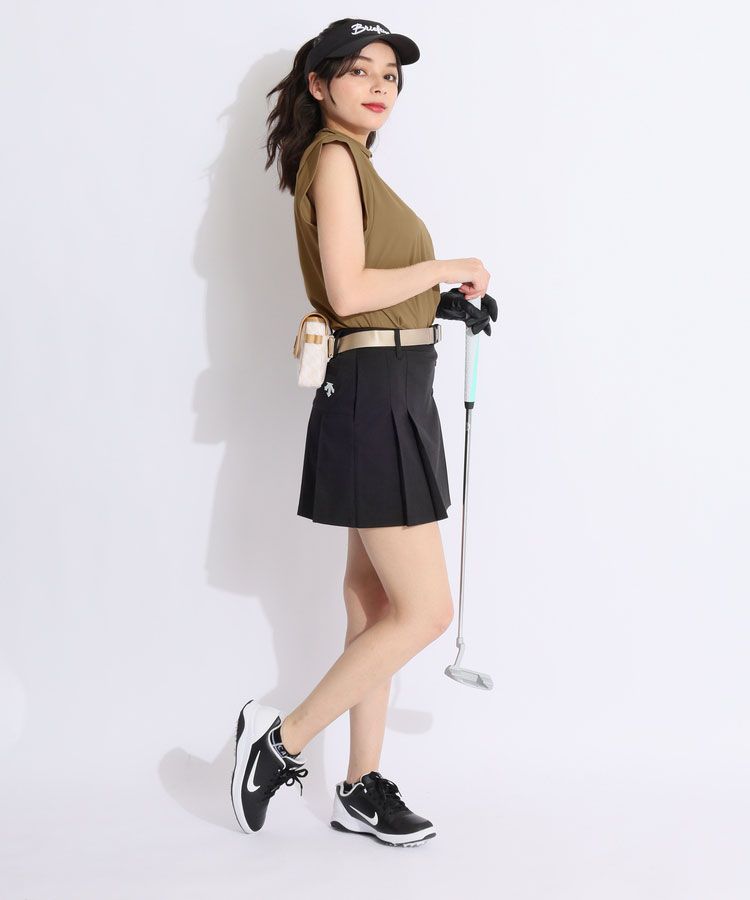 デサントゴルフ DE デザインボタン一体型ペチパンツプリーツ