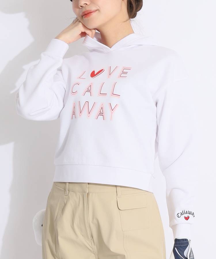 CA 【LoveCallaway】ロゴプリントショート丈スウェットパーカー