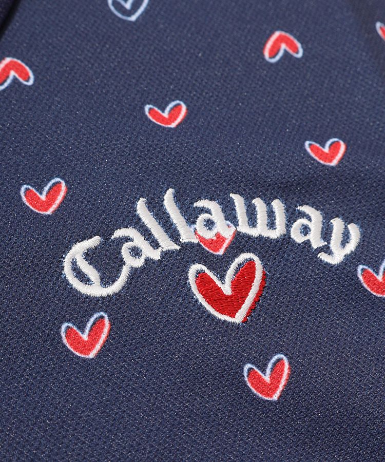 キャロウェイ CA 【LoveCallaway】【UPF15】ハート柄カノコ半袖