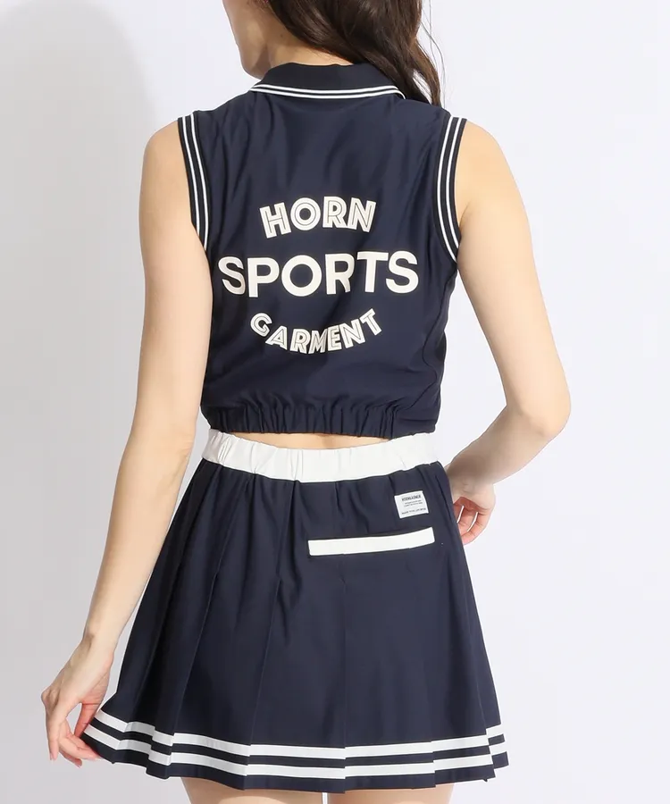 【上品】 ホーンガーメント HO バックオープンスキッパープリーツ レディースウェア