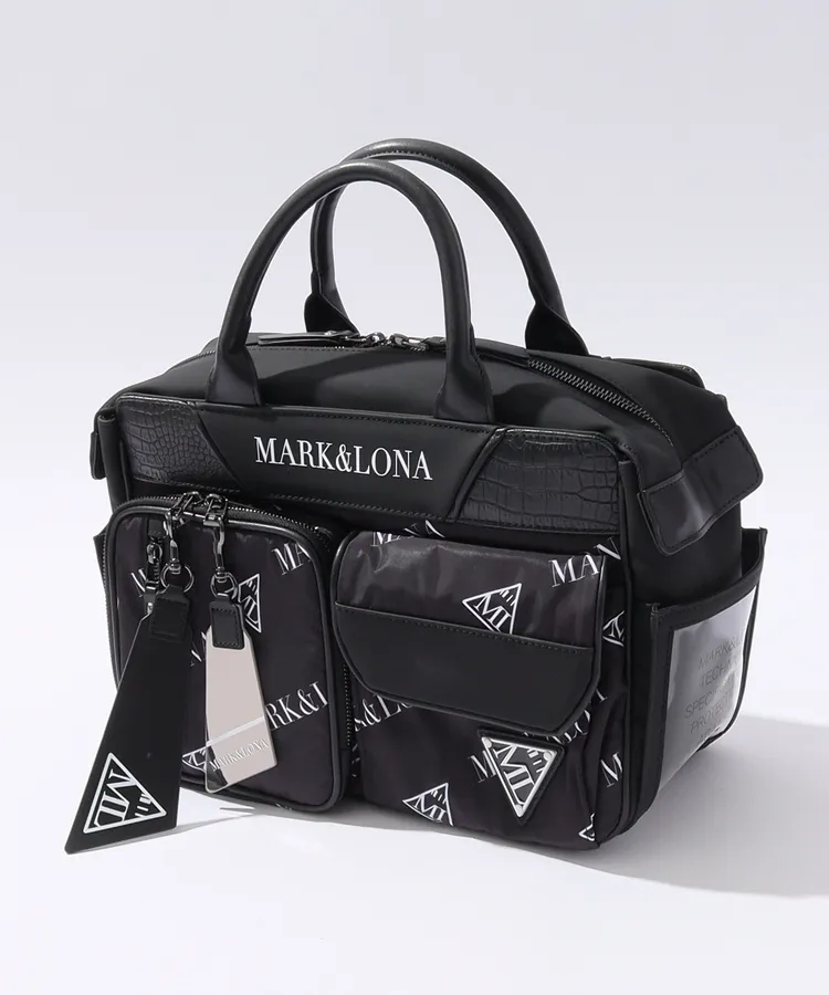 マーク＆ロナ-コード CD [CODE]総柄スクエア型ボストンバッグ