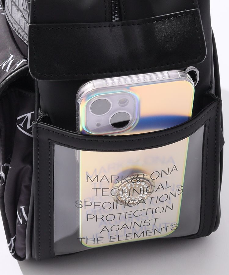 マーク＆ロナ-コード CD [CODE]総柄スクエア型ボストンバッグ