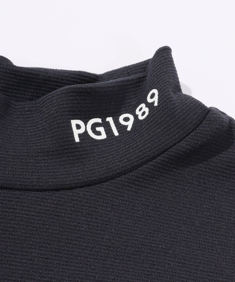 パーリーゲイツ PG ロゴプリントモックネック半袖カットソー