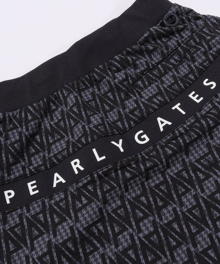 パーリーゲイツ PG 【ストレッチ】千鳥×幾何学柄バックロゴフレア