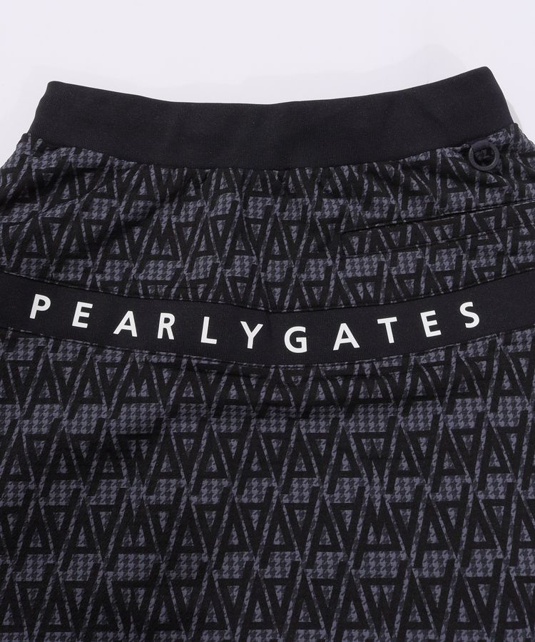 パーリーゲイツ PG 【ストレッチ】千鳥×幾何学柄バックロゴフレア