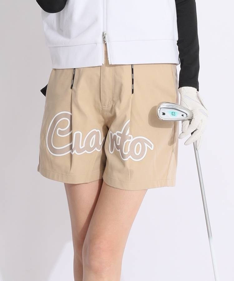 CU フロントロゴタックショートパンツ