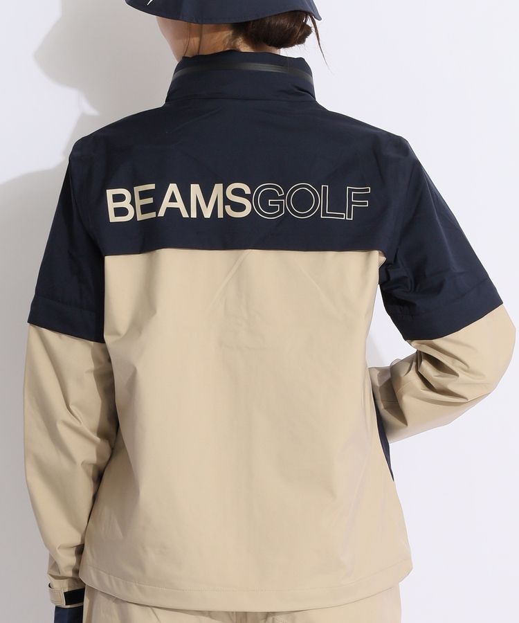ビームスゴルフ BE 【撥水】バイカラー切替レインジャケット