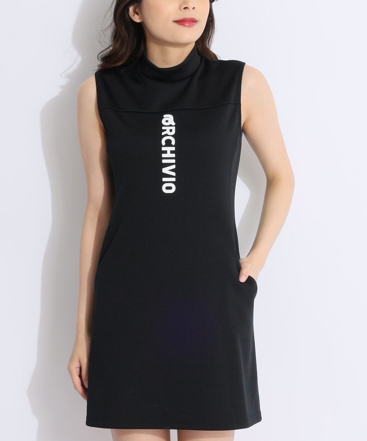 アルチビオ AR フロントロゴノースリーブモックネックワンピース