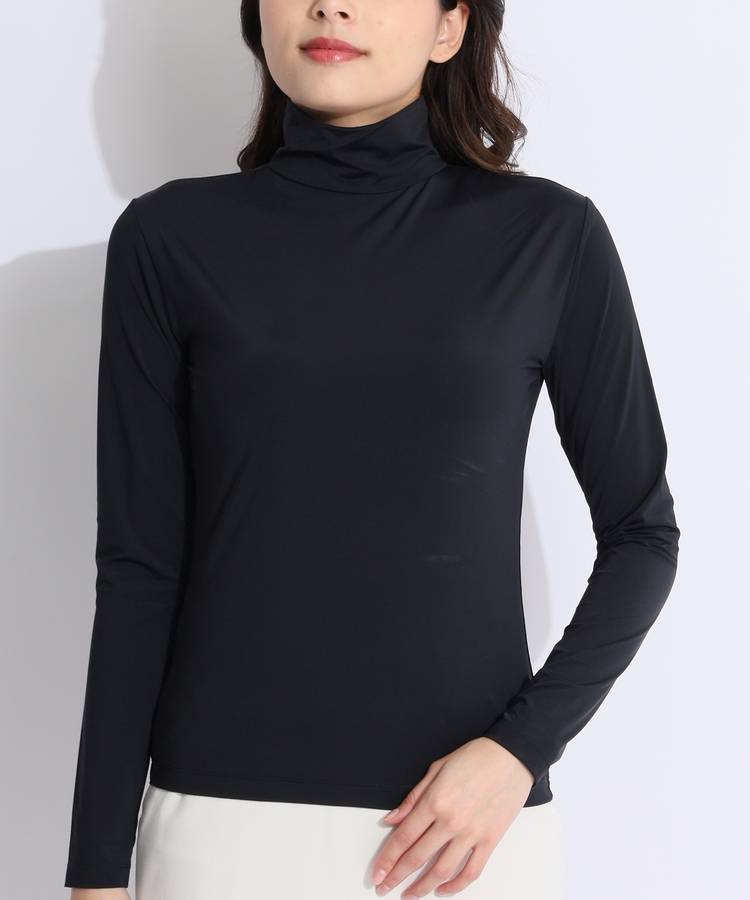 DL 【接触冷感UV】シンプルハイネック長袖インナー