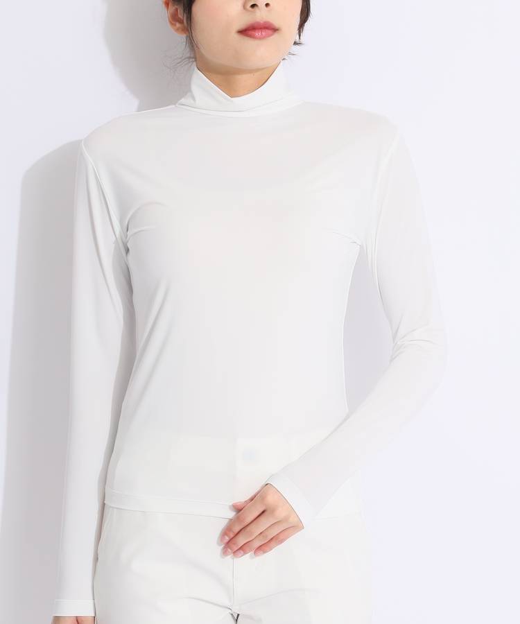 DL 【接触冷感UV】シンプルハイネック長袖インナー