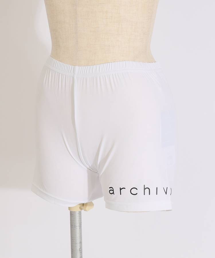 AR 【接触冷感UV】アシメロゴプリントペチパンツ