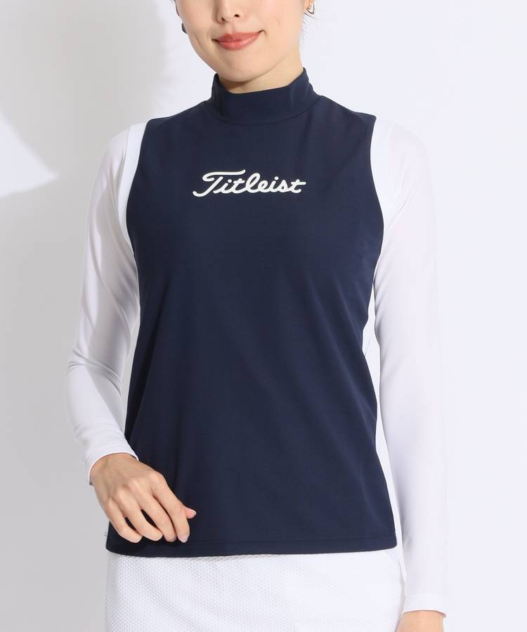 TL 【UVボレロ付き】モックネックノースリーブカットソー