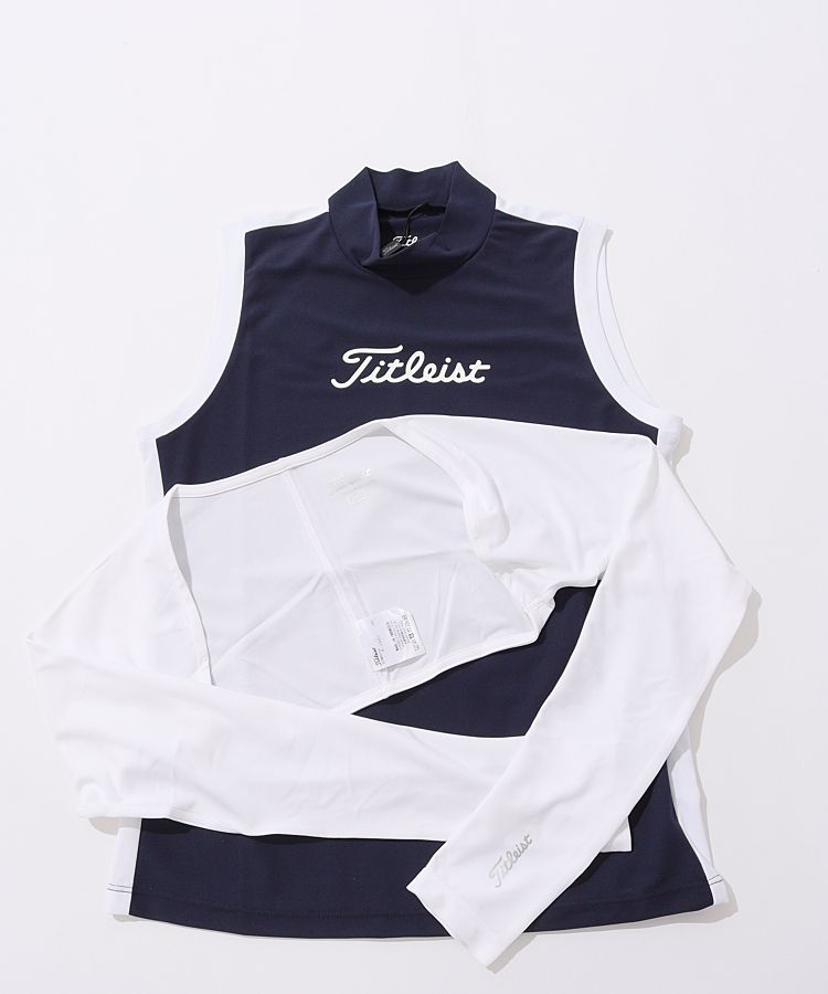 【UVボレロ付き】モックネックノースリーブカットソー