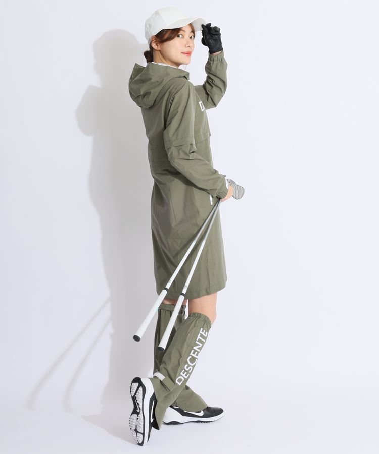 DESCENTE GOLF レディース レインウェア レインレッグカバー　L デサントゴルフ DE 【耐久撥水】サイドロゴレインレッグカバー