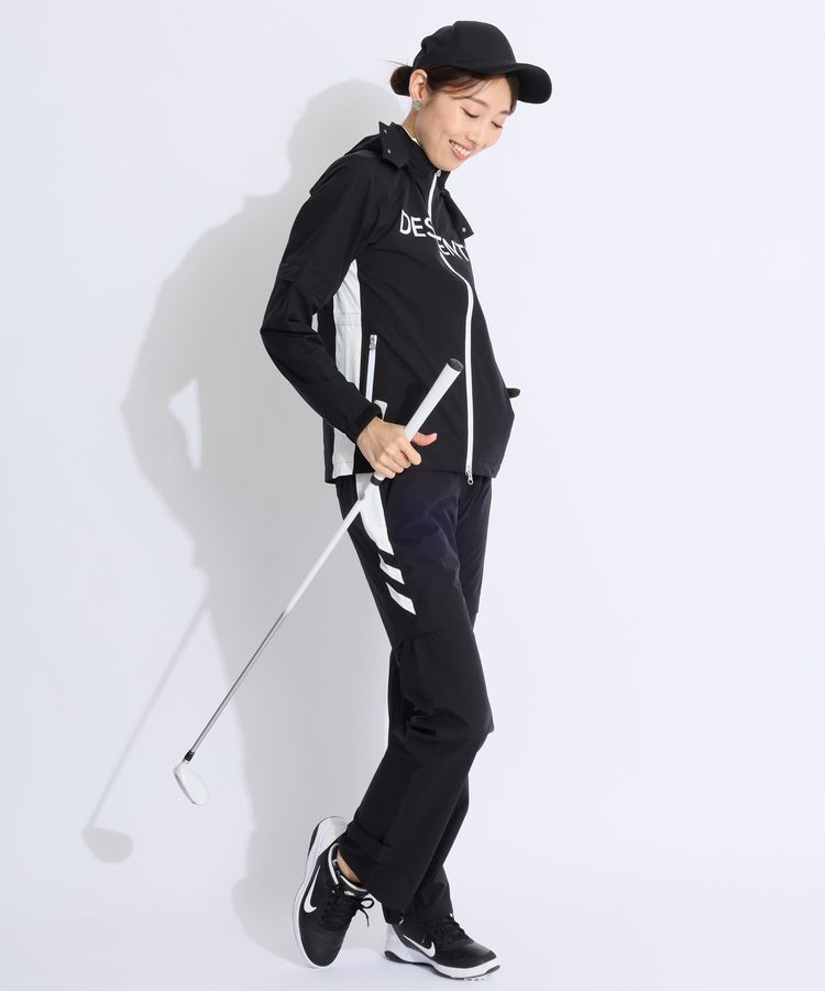 デサントゴルフ　黒のゴルフパンツ　0 レディース　ロゴ 中古 レディース デサントゴルフ DESCENTE GOLF パンツ O