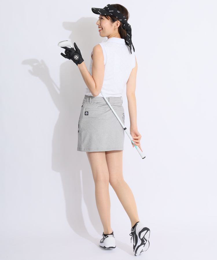 デサントゴルフ DE ジャガードロゴ速乾ノースリーブポロシャツ