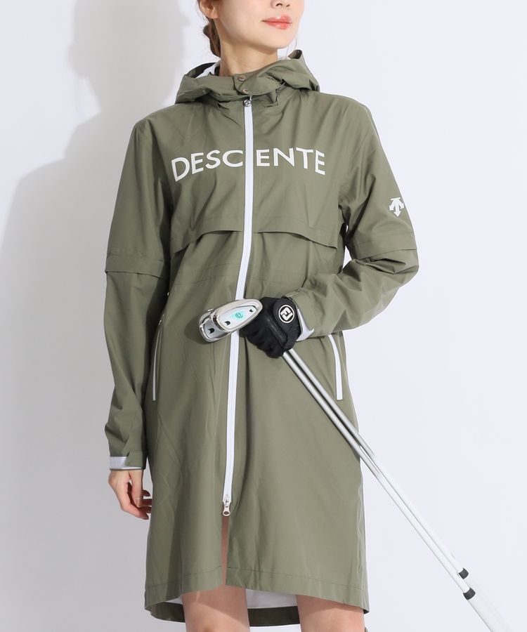 デサントゴルフ DE 【耐水撥水】レインフーディワンピース