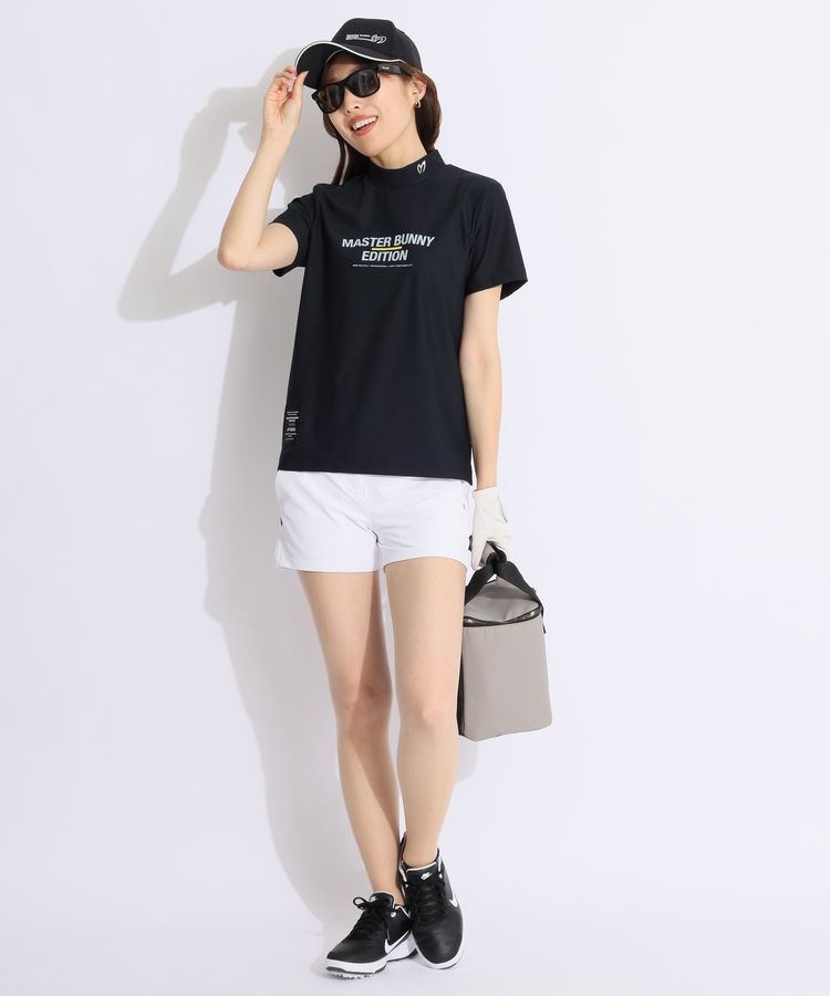 マスターバニー MB バックプリントUVモックネック半袖カットソー