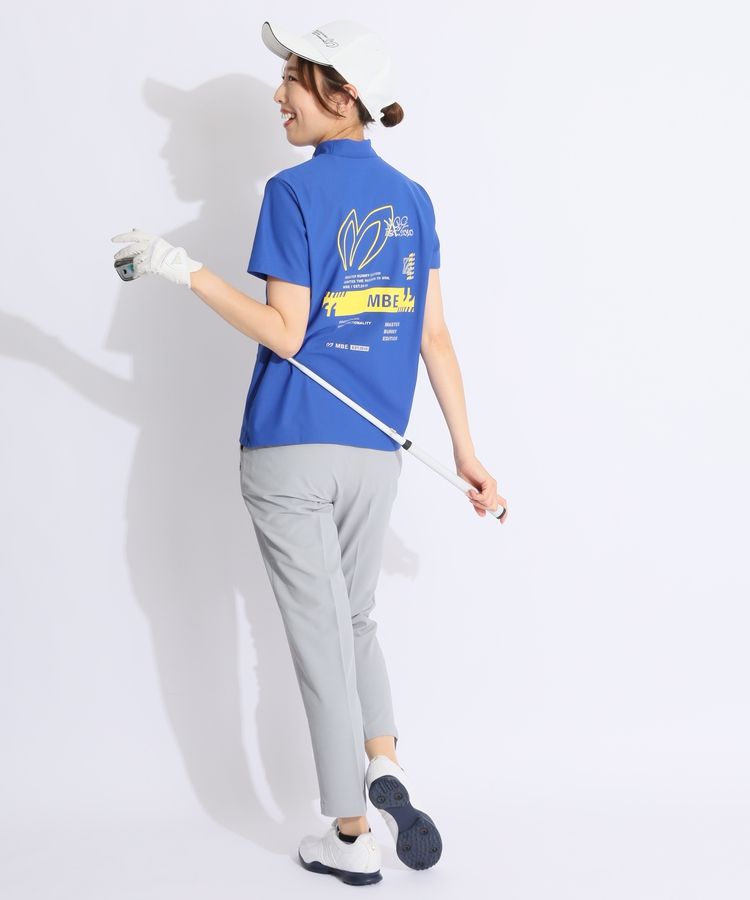 マスターバニー MB バックプリントUVモックネック半袖カットソー