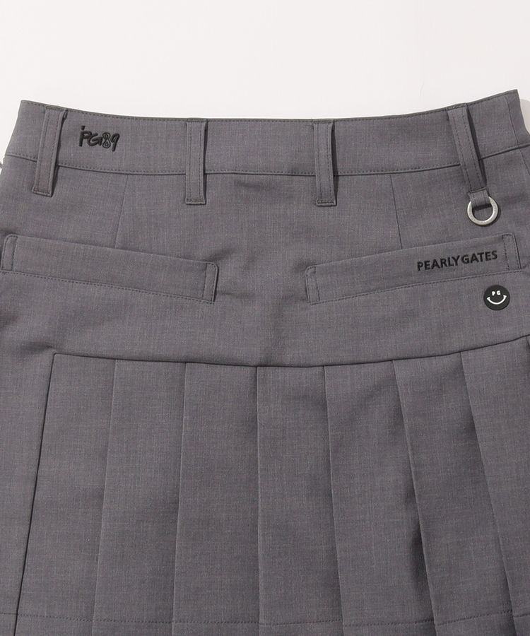 パーリーゲイツ PG 【抗ウイルス】ロゴ刺繍プリーツ切替スカート