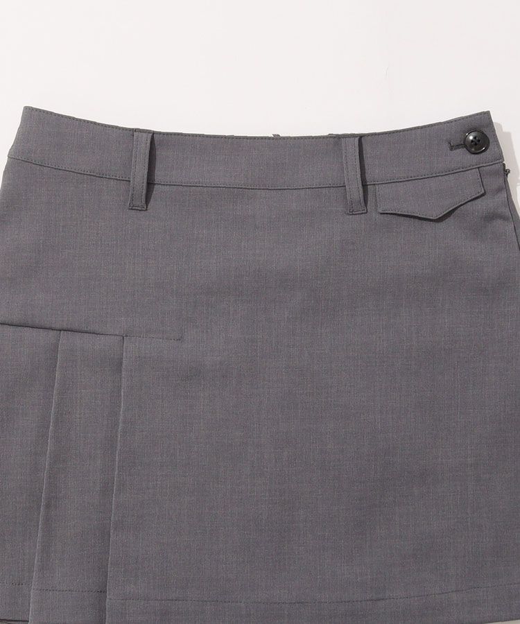 美品♡パーリーゲイツ♡スカート♡グレー♡S パーリーゲイツ PG 【抗ウイルス】ロゴ刺繍プリーツ切替スカート