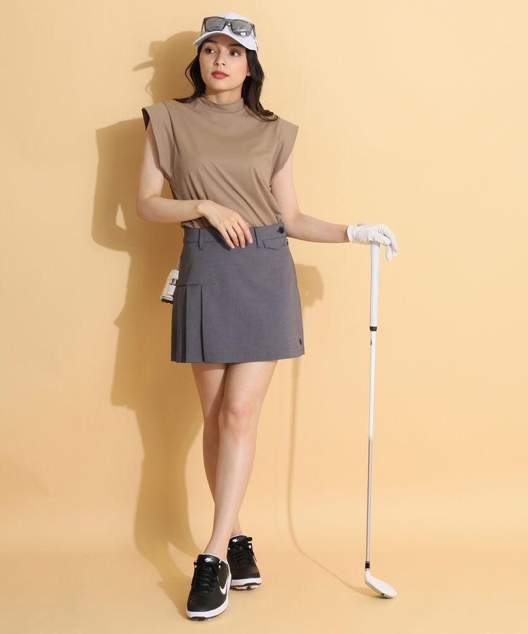 パーリーゲイツ PG 【抗ウイルス】ロゴ刺繍プリーツ切替スカート