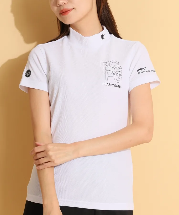 パーリーゲイツ PG 【抗ウイルス】ロゴ刺繍プリーツ切替スカート