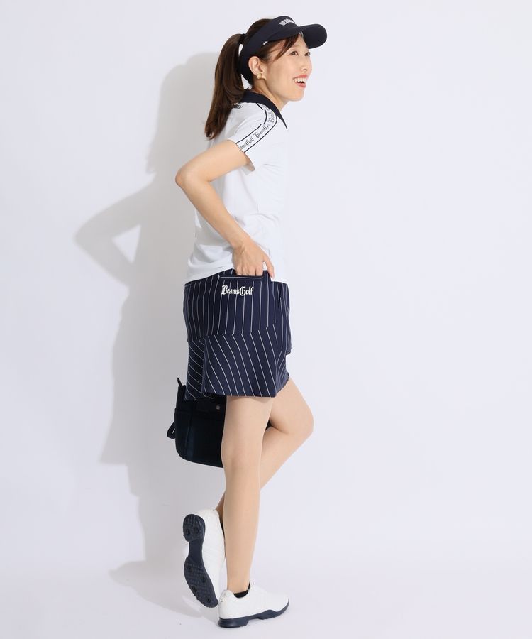 rough & Swell ストライプ ゴルフスカート Lサイズ ストレッチツイル フロントプリーツゴルフスカート | スカート