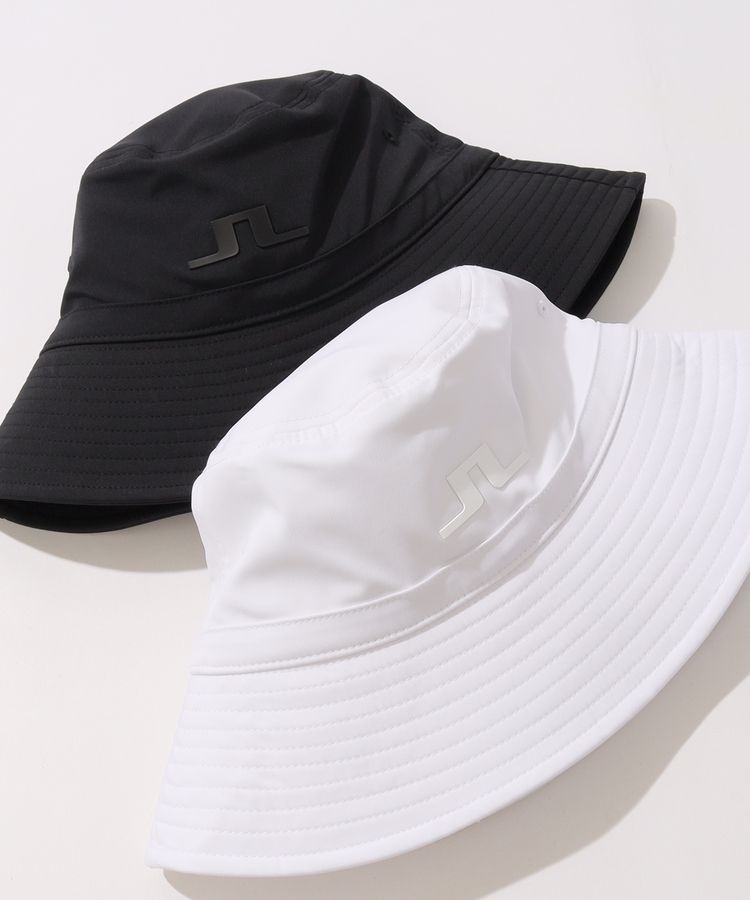 J.LINDBERG ジェイリンドバーグ ゴルフ マルチ バケットハット白 J.LINDEBERG 帽子 ハット 「J.LINDEBERG/GOLF」ラバープリント