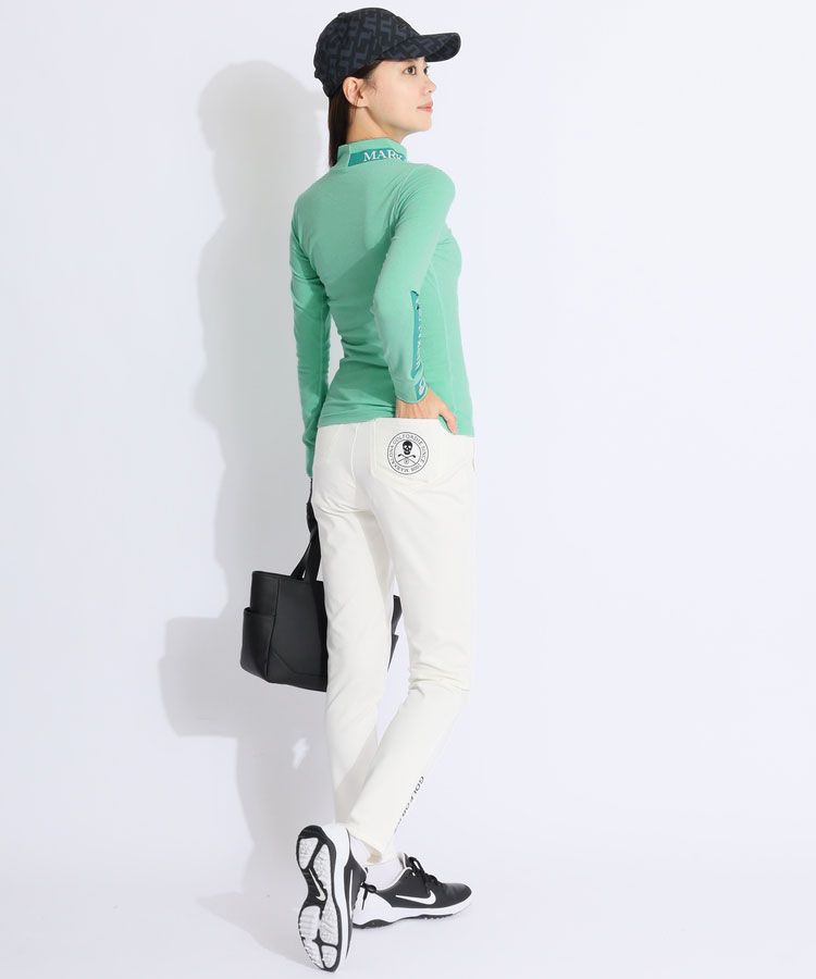 ジェイリンドバーグ　緑帽子ウェアセット ジェイリンドバーグ JL 総柄プリントキャップ レディースゴルフウェア