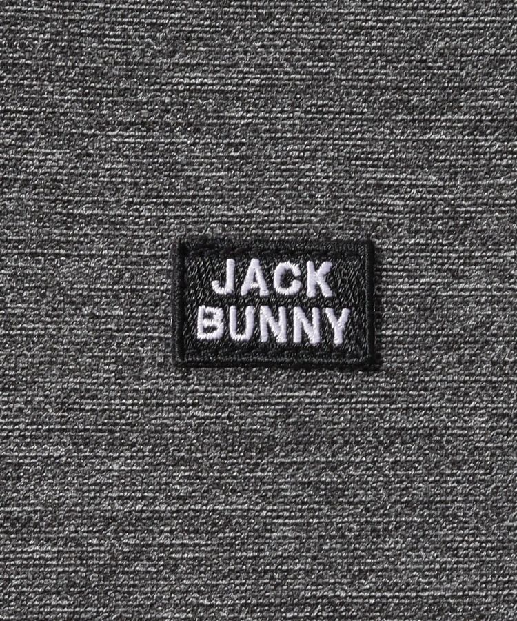 未使用タグ付【Jack Bunny】ロゴジャガード 半袖 モックネック 黒 5 ロゴジャガード半袖モックネックカットソー | Jack Bunny