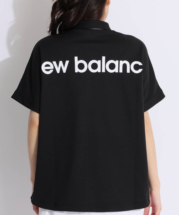 NB 【ストレッチUV】バックロゴ半袖ポロシャツ