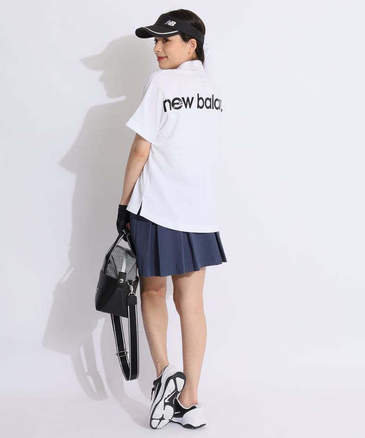 【ニューバランスゴルフ】新品未使用　半袖ポロシャツ×スカート セットアップ ニューバランスゴルフ NB 【ストレッチUV】ラメロゴプリント