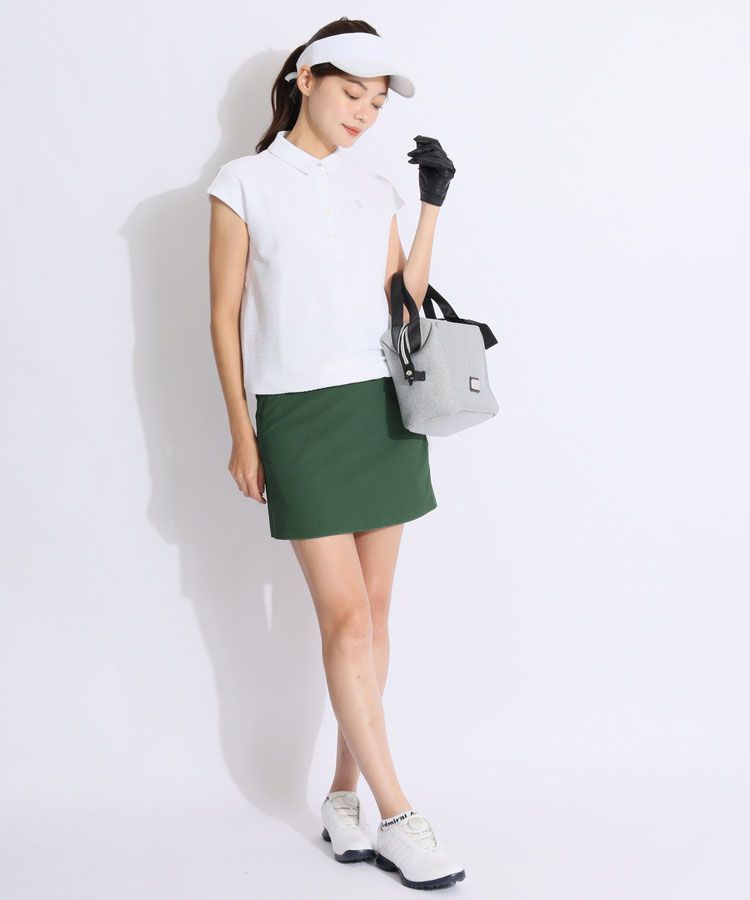 セントアンドリュース SA 立体ボーダーフレンチスリーブポロシャツ