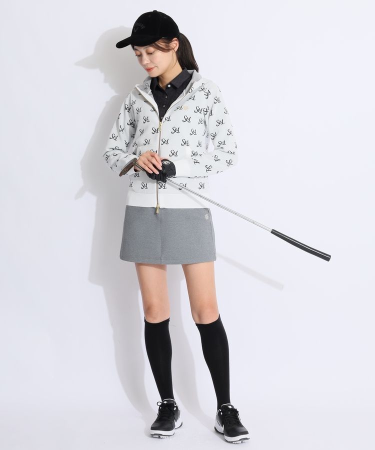 稀少/廃番【キャロウェイ】フリル プリーツ ゴルフ キャップ 刺繍ロゴ 黒×白 Callaway - 稀少/廃番【キャロウェイ】フリル プリーツ ゴルフ