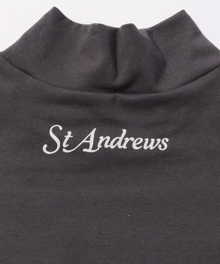 セントアンドリュース SA ラメロゴプリントモックネック長袖