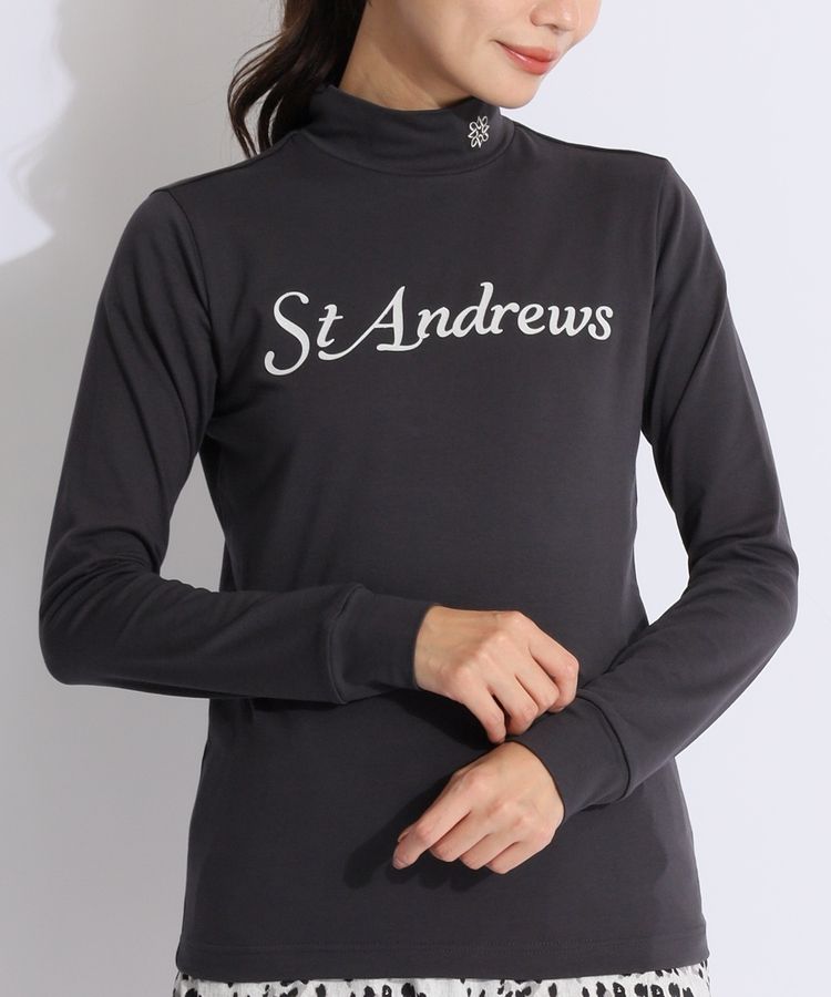 St ANDREWS ホワイト トップス S Vネックニットベスト レディース