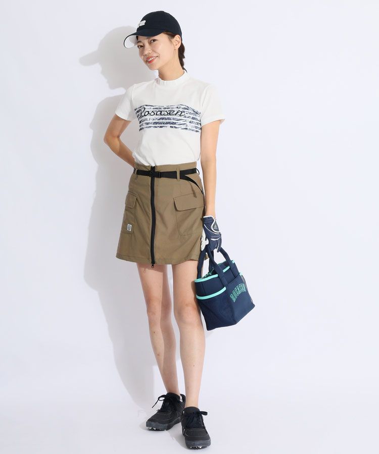 ROSASEN GOLFベージュ スカート　S ROSASEN GOLFベージュ ジッパー付き スカート M
