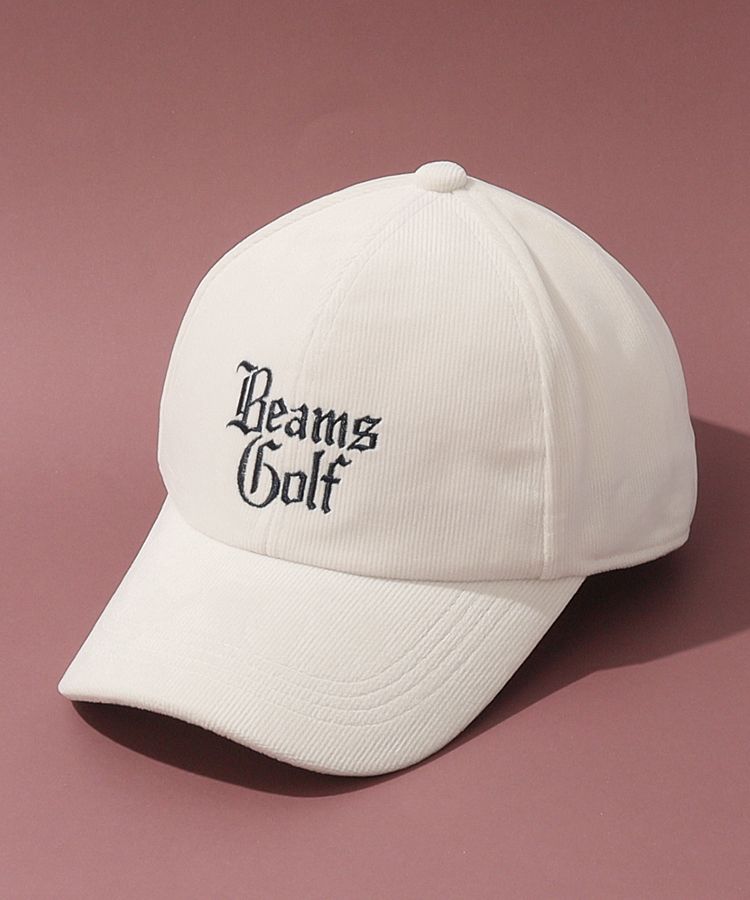 ビームスゴルフ BE ロゴ刺繍コーデュロイキャップ レディース