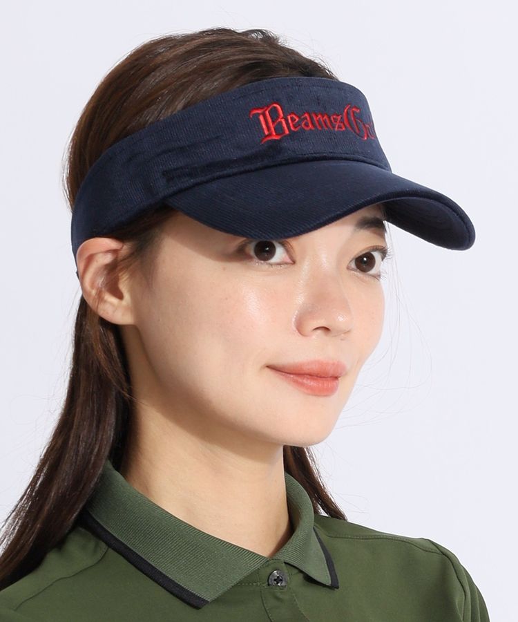 UTAA ゴルフ ロゴ入り コーデュロイ風バイザー 人気 UTAA ゴルフ ロゴ