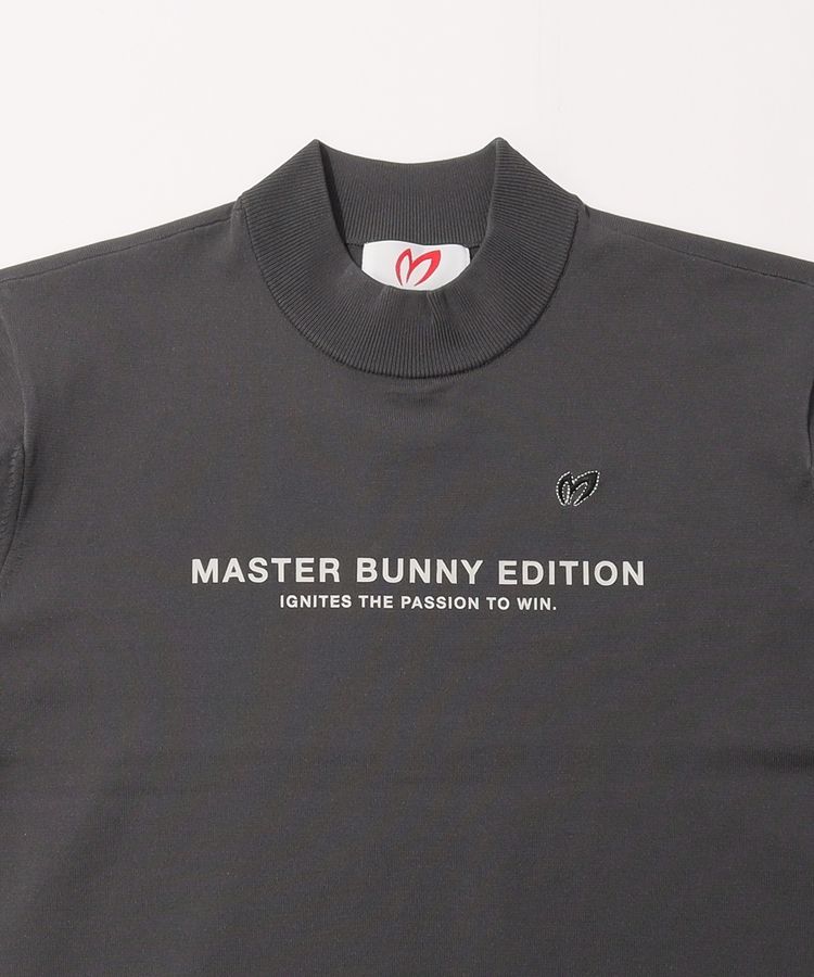 マスターバニー MB バックロゴラインモックネック半袖ニット