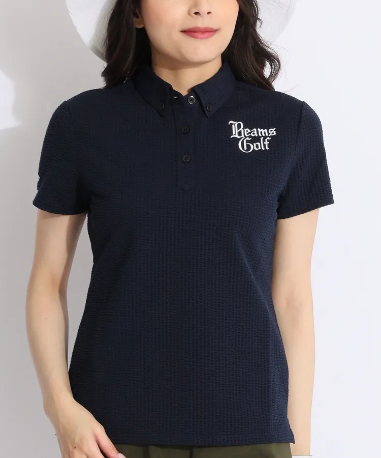 BEAMS GOLF ビームスゴルフ ストライプ ポロシャツ 長袖 BEAMS GOLF（ビームス ゴルフ）〈WOMEN〉 PURPLE LABEL / バイ