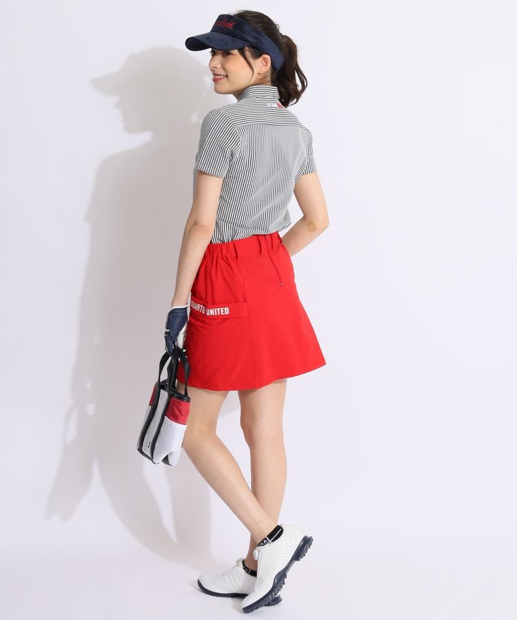 ビームスゴルフ BE 【COOLMAX】サッカーストライプ半袖ポロシャツ